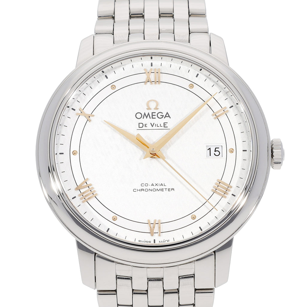  Shop Authentic Omega De Ville Prestige Co Axial Silver Dial Silver Steel Strap Watch for Men - 424.10.40.20.02.004 - Luxxuri
