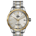 Tudor Style Automatic Silver Dial Two Tone Steel Strap Watch for Men - M12713-0003