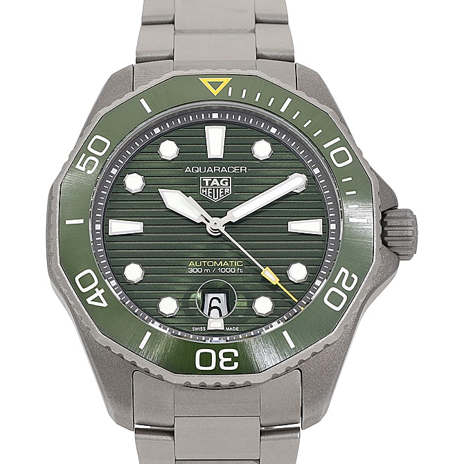  Shop Authentic Tag Heuer Aquaracer Professional 300 Automatic Green Dial Silver Steel Strap Watch for Men - WBP208B.BF0631 - Luxxuri