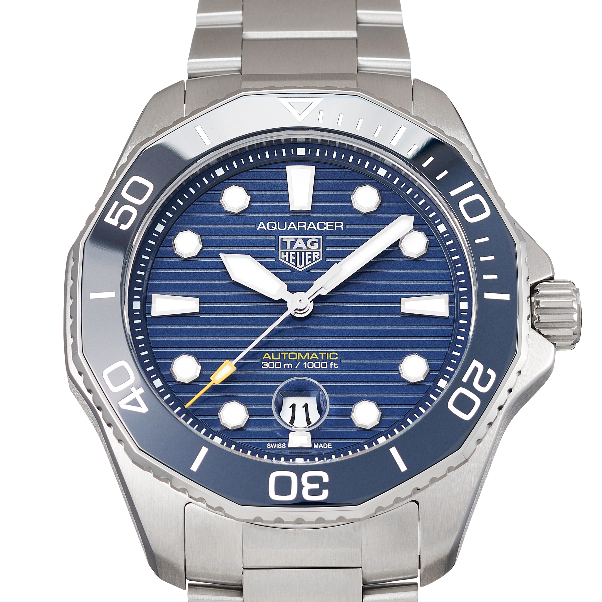  Shop Authentic Tag Heuer Aquaracer Professional 300 Automatic Blue Dial Silver Steel Strap Watch for Men - WBP201B.BA0632 - Luxxuri
