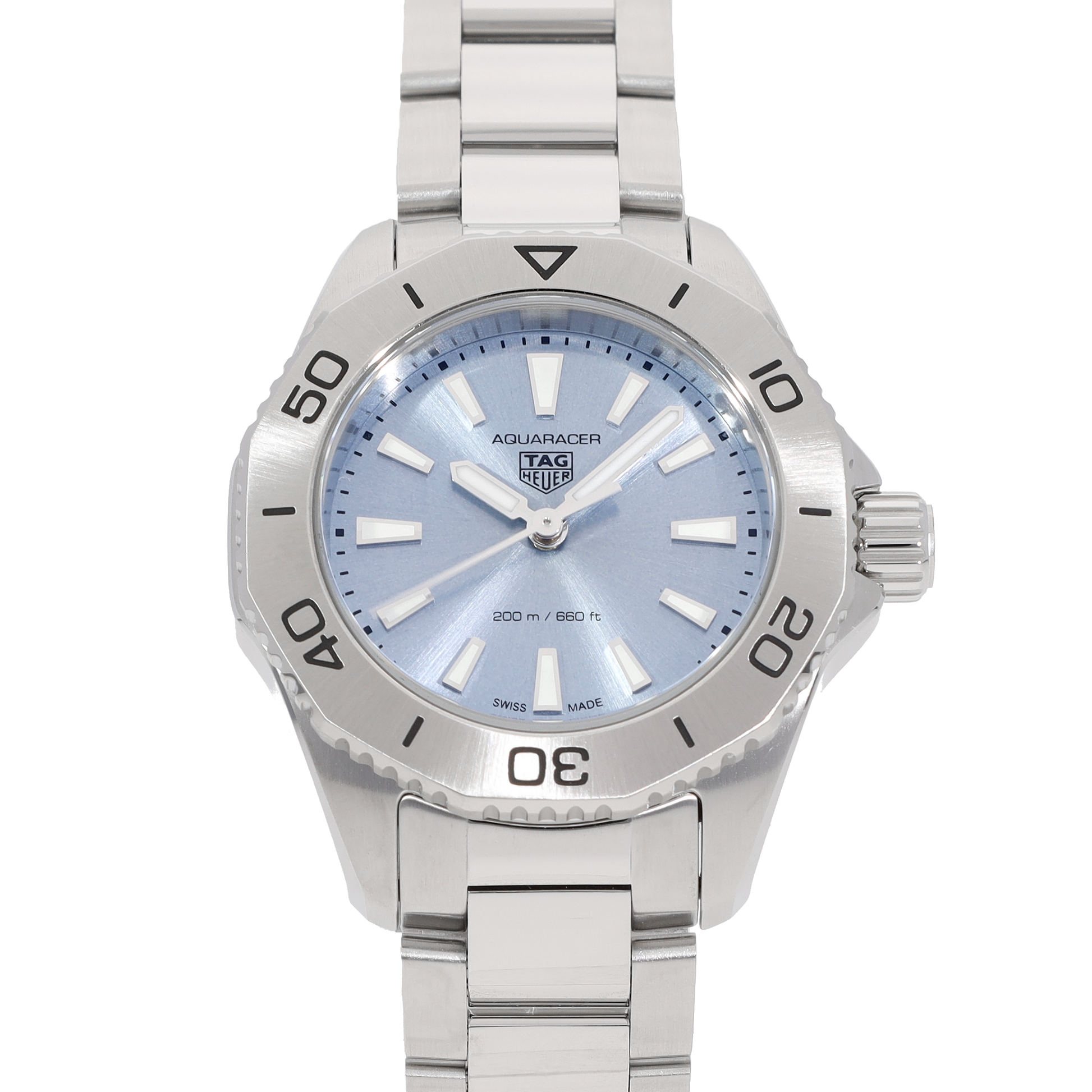  Shop Authentic Tag Heuer Aquaracer Professional 200 Quartz Blue Dial Silver Steel Strap Watch for Women - WBP1415.BA0622 - Luxxuri