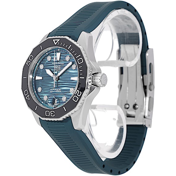  Shop Authentic Tag Heuer Aquaracer Professional 300 Automatic Diamonds Green Dial Green Rubber Strap Watch for Women - WBP231G.FT6226 - Luxxuri