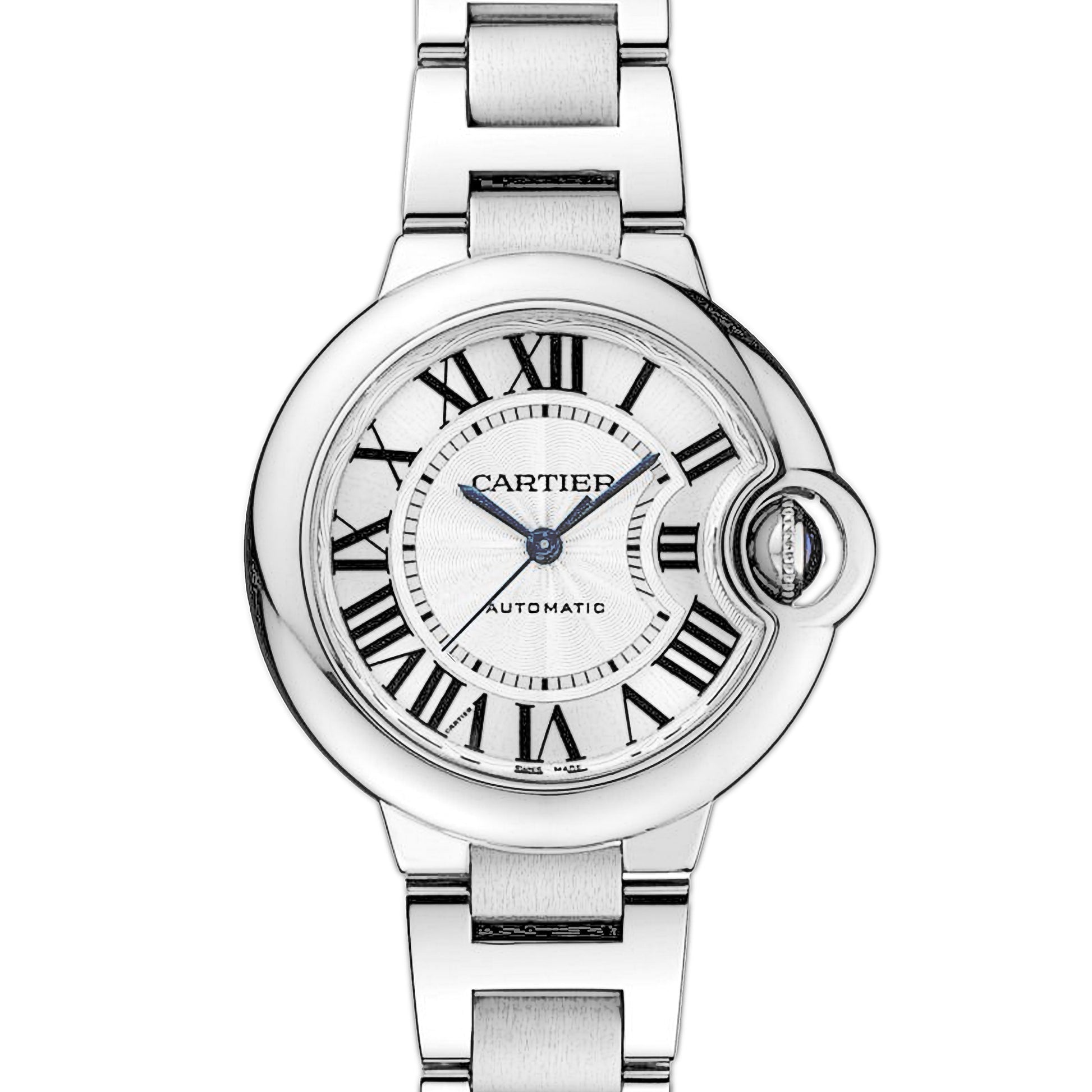  Shop Authentic Cartier Ballon Bleu De Cartier Silver Dial Silver Steel Strap Watch for Women - WSBB0044 - Luxxuri