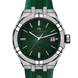  Shop Authentic Maurice Lacroix Aikon Chronograph Green Dial Green Rubber Strap Watch for Men - AI1808-SS000-630-5 - Luxxuri
