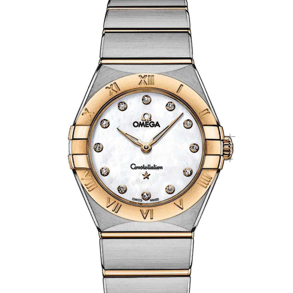  Shop Authentic Omega Constellation Manhattan Mother of Pearl Dial Two Tone Steel Strap Watch for Women - 131.20.28.60.55.002 - Luxxuri