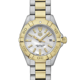  Shop Authentic Tag Heuer Aquaracer Mother of Pearl Dial Two Tone Steel Strap Watch for Men - WBD1420.BB0321 - Luxxuri