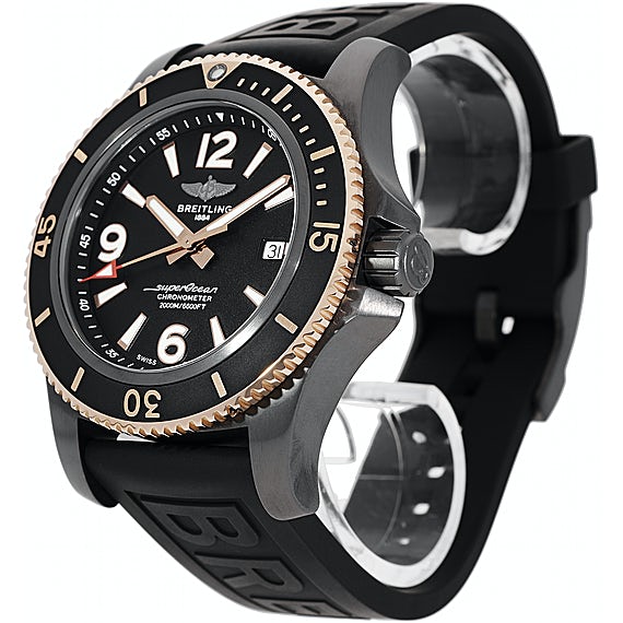  Shop Authentic Breitling Superocean Automatic 46mm Black Dial Black Rubber Strap Watch for Men - U17368221B1S1 - Luxxuri