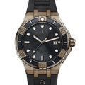 Maurice Lacroix Aikon Venturer Black Dial Black Rubber Strap Watch For Men - AI6058-BRZ0B-330-2