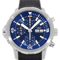  Shop Authentic IWC Aquatimer Automatic Chronograph 44mm Blue Dial Black Rubber Strap Watch for Men - IW376805 - Luxxuri