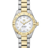  Shop Authentic Tag Heuer Aquaracer Diamonds Mother of Pearl Dial Two Tone Steel Strap Watch for Men - WBD1422.BB0321 - Luxxuri