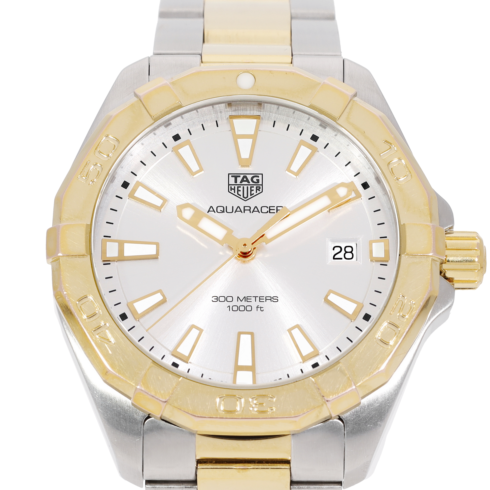  Shop Authentic Tag Heuer Aquaracer Silver Dial Two Tone Steel Strap Watch for Women - WBD1120.BB0930 - Luxxuri