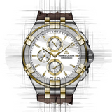  Shop Authentic Maurice Lacroix Aikon Chronograph White Dial Brown Leather Strap Watch For Men - AI1018-PVY11-132-1 - Luxxuri