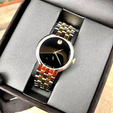  Shop Authentic Movado Veturi Quartz Black Dial Two Tone Steel Strap Watch for Men - 0606932 - Luxxuri