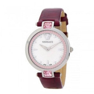  Shop Authentic Versace Olympo Crystal Gleam White Dial Purple Leather Strap Watch for Women - VAN010016 - Luxxuri