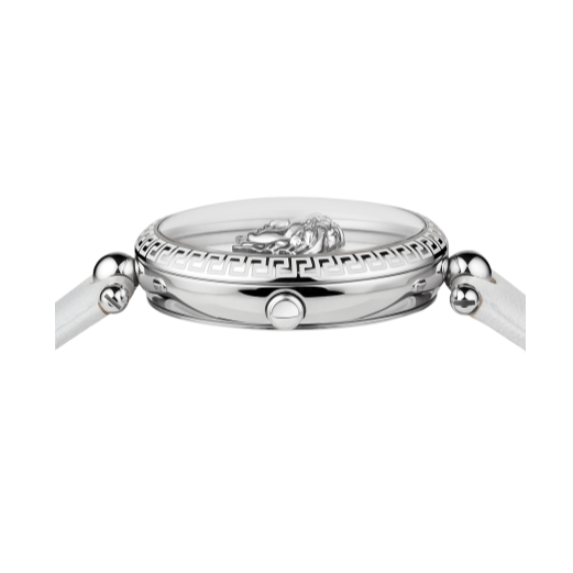 Versace Palazzo Empire White Dial White Leather Strap Watch for Women - VCO010017