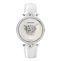 Versace Palazzo Empire White Dial White Leather Strap Watch for Women - VCO010017