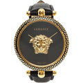 Versace Palazzo Empire Black Dial Black Leather Strap Watch for Women - VCO020017