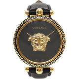  Shop Authentic Versace Palazzo Empire Black Dial Black Leather Strap Watch for Women - VCO020017 - Luxxuri