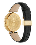  Shop Authentic Versace Palazzo Empire Black Dial Black Leather Strap Watch for Women - VCO020017 - Luxxuri