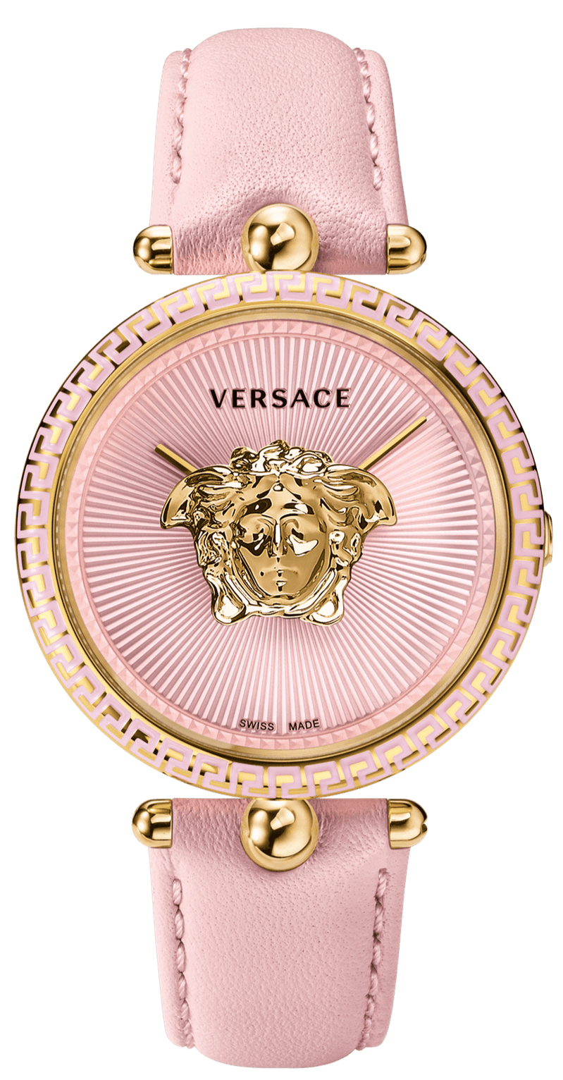 Shop Authentic Versace Palazzo Empire Pink Dial Pink Leather Strap Watch for Women - VCO030017 - Luxxuri