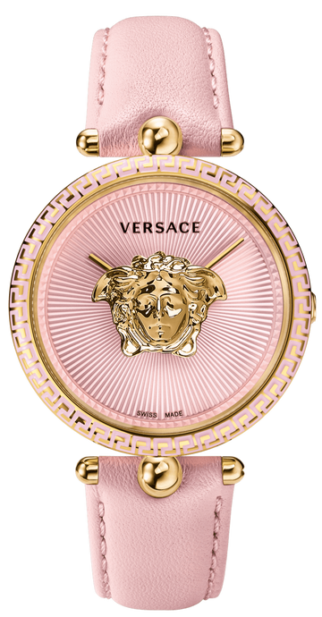  Shop Authentic Versace Palazzo Empire Pink Dial Pink Leather Strap Watch for Women - VCO030017 - Luxxuri