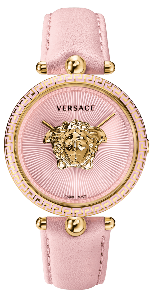  Shop Authentic Versace Palazzo Empire Pink Dial Pink Leather Strap Watch for Women - VCO030017 - Luxxuri