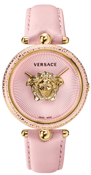 Shop Authentic Versace Palazzo Empire Pink Dial Pink Leather Strap Watch for Women - VCO030017 - Luxxuri