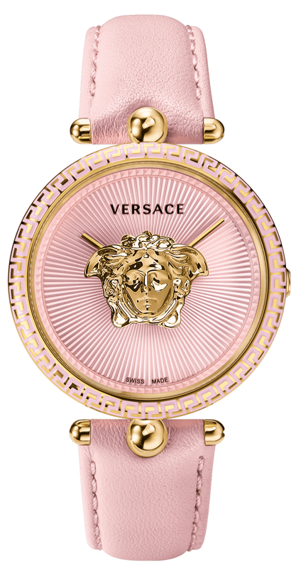  Shop Authentic Versace Palazzo Empire Pink Dial Pink Leather Strap Watch for Women - VCO030017 - Luxxuri