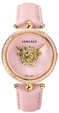 Versace Palazzo Empire Pink Dial Pink Leather Strap Watch for Women - VCO030017