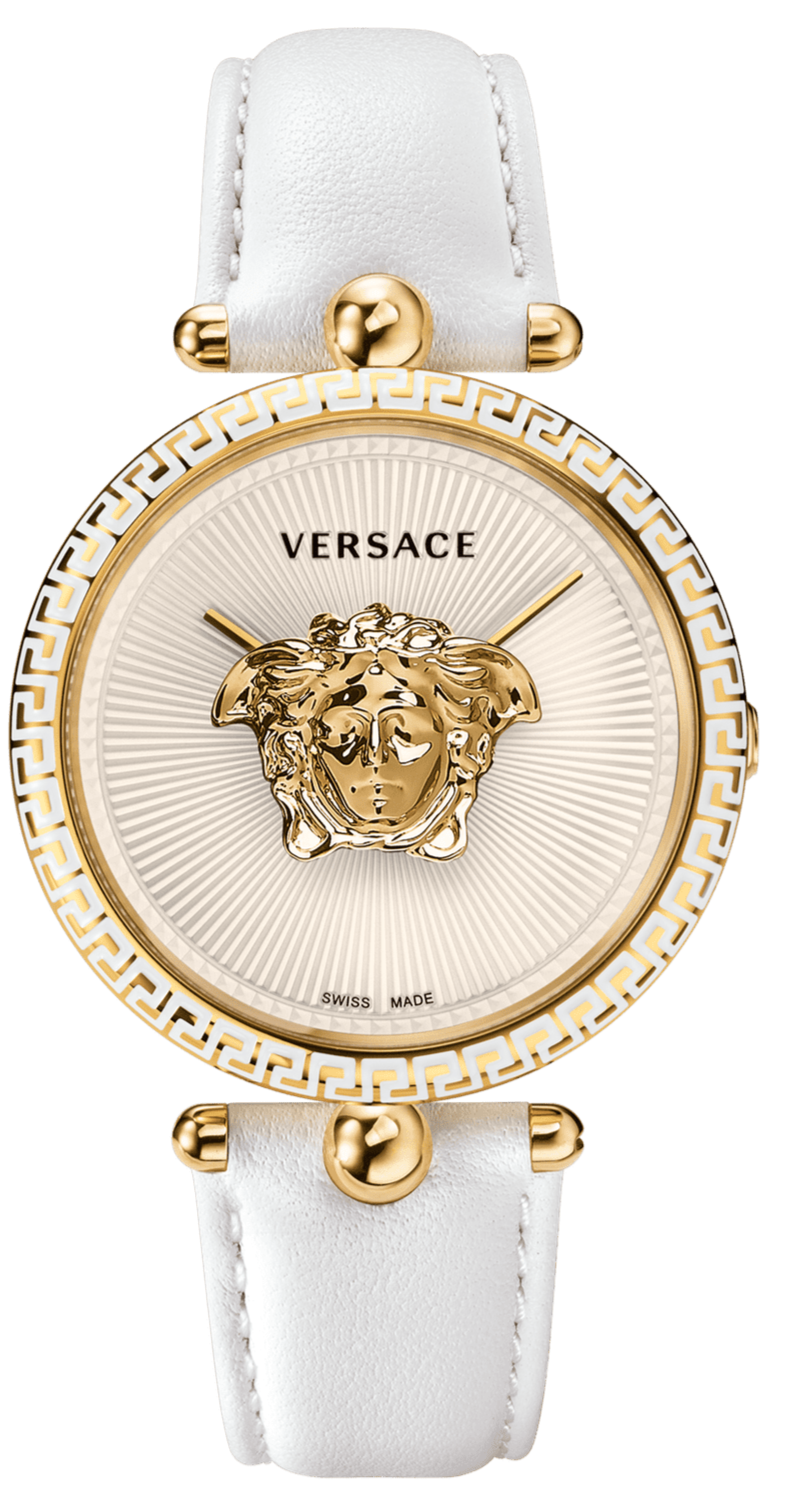  Shop Authentic Versace Palazzo Empire White Dial White Leather Strap Watch for Women - VCO040017 - Luxxuri