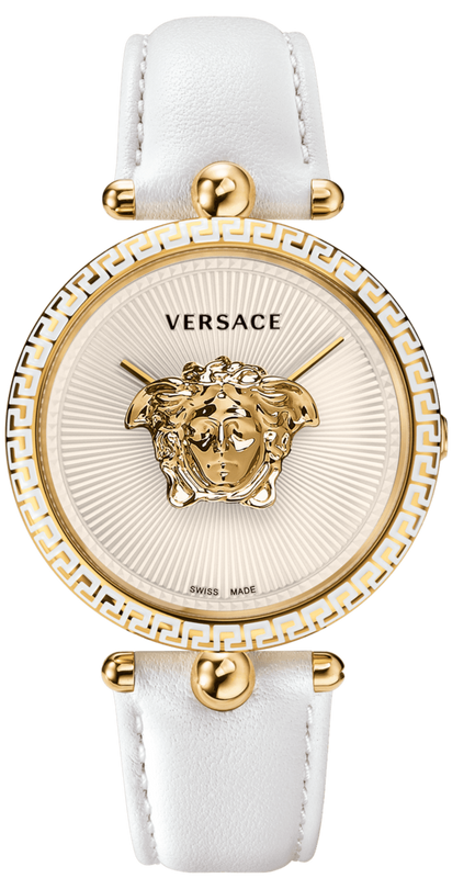  Shop Authentic Versace Palazzo Empire White Dial White Leather Strap Watch for Women - VCO040017 - Luxxuri