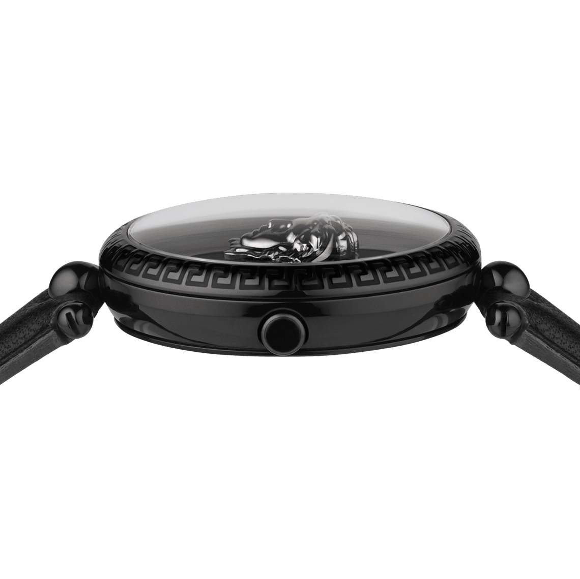  Shop Authentic Versace Palazzo Empire Black Dial Black Leather Strap Watch for Women - VCO050017 - Luxxuri