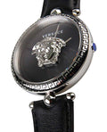  Shop Authentic Versace Palazzo Empire Black Dial Black Leather Strap Watch for Women - VCO060017 - Luxxuri