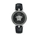  Shop Authentic Versace Palazzo Empire Black Dial Black Leather Strap Watch for Women - VCO060017 - Luxxuri