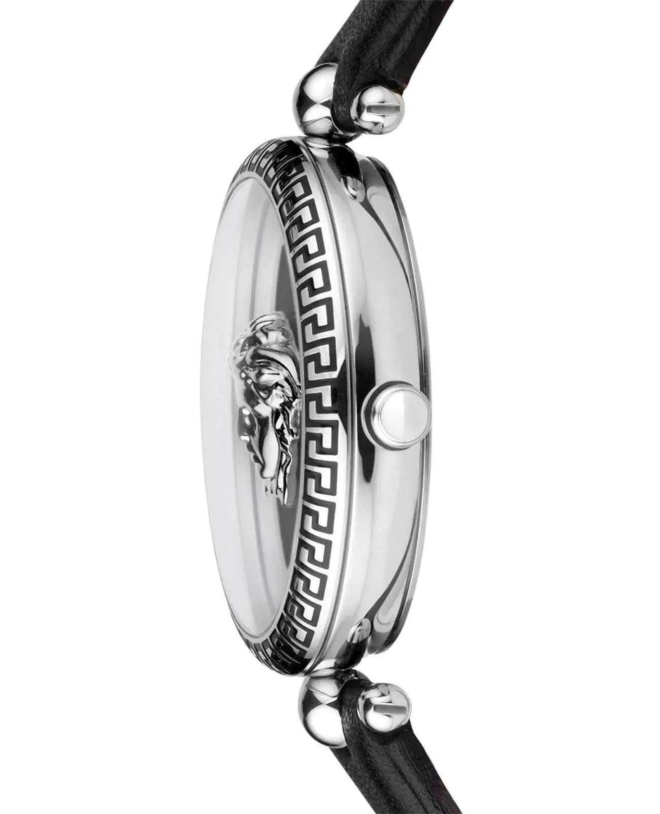  Shop Authentic Versace Palazzo Empire Black Dial Black Leather Strap Watch for Women - VCO060017 - Luxxuri