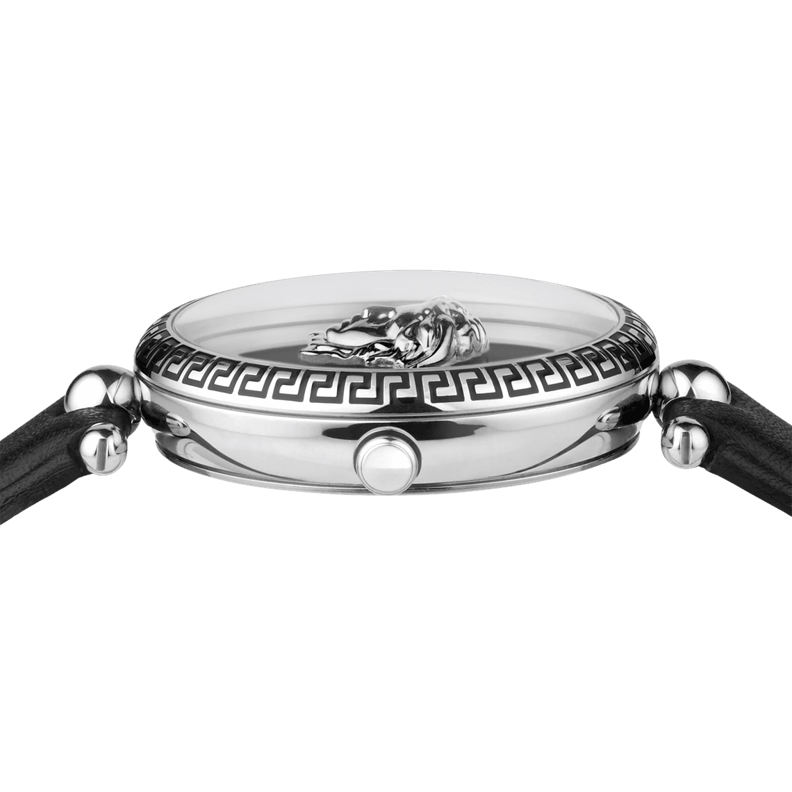  Shop Authentic Versace Palazzo Empire Black Dial Black Leather Strap Watch for Women - VCO060017 - Luxxuri