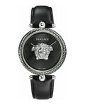  Shop Authentic Versace Palazzo Empire Black Dial Black Leather Strap Watch for Women - VCO060017 - Luxxuri