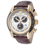  Shop Authentic Versace V-Ray Chronograph Quartz White Dial Brown Leather Strap Watch For Men - VE2I00221 - Luxxuri