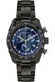  Shop Authentic Versace V-Ray Chronograph Quartz Blue Dial Black Steel Strap Watch For Men - VE2I00521 - Luxxuri