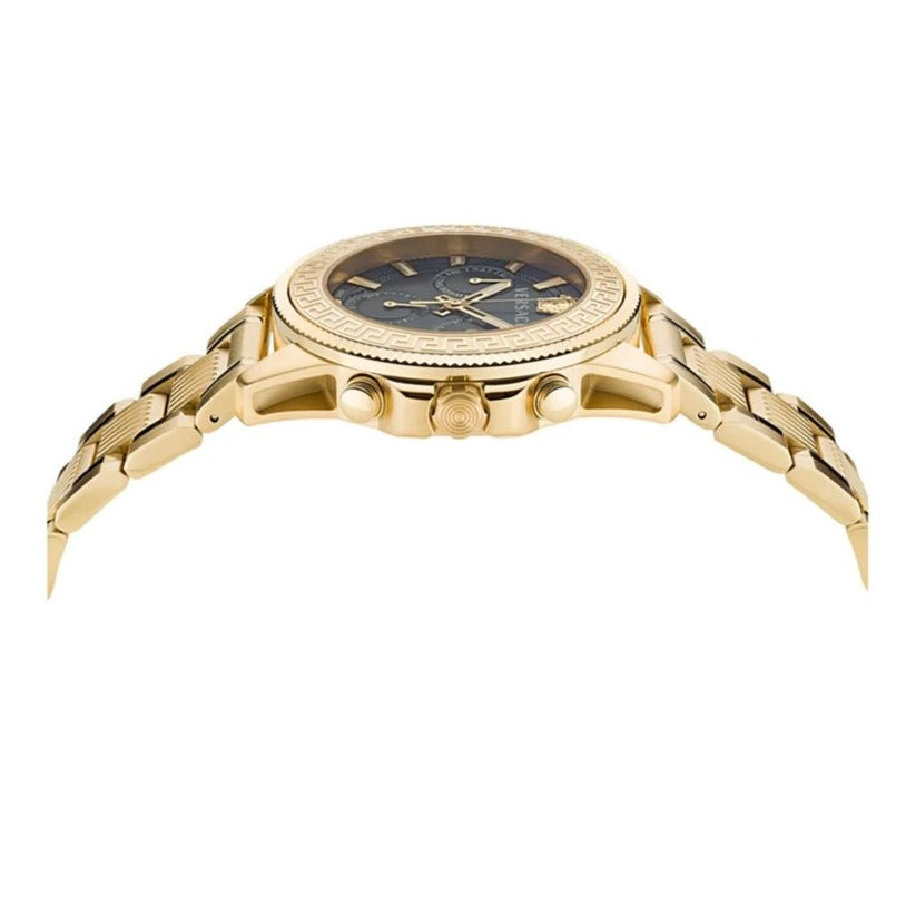  Shop Authentic Versace Greca Action Chronograph Black Dial Gold Steel Strap Watch For Men - VE3J00622 - Luxxuri