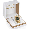  Shop Authentic Versace Greca Action Chronograph Black Dial Gold Steel Strap Watch For Men - VE3J00622 - Luxxuri