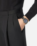  Shop Authentic Versace Greca Time Quartz Black Dial Grey Steel Strap Watch for Men  - VE3K00622 - Luxxuri