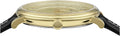  Shop Authentic Versace V-Circle Manifesto Gold Dial Black Leather Strap Watch for Men - VBQ030017 - Luxxuri
