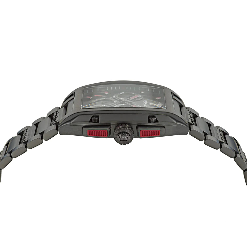  Shop Authentic Versace Dominus Chronograph Quartz Black Dial Black Steel Strap Watch For Men - VE6H00623 - Luxxuri