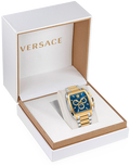  Shop Authentic Versace Dominus Chronograph Blue Dial Two Tone Steel Strap Watch For Men - VE6H00723 - Luxxuri