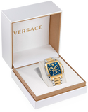  Shop Authentic Versace Dominus Chronograph Blue Dial Two Tone Steel Strap Watch For Men - VE6H00723 - Luxxuri