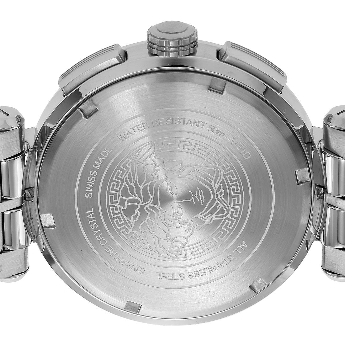  Shop Authentic Versace Aion Chronograph Black Dial Silver Steel Strap Watch For Men - VE1D01019 - Luxxuri