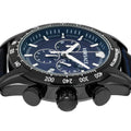  Shop Authentic Versace V-Ray Chronograph Quartz Blue Dial Black Leather Strap Watch For Men - VEDB00418 - Luxxuri