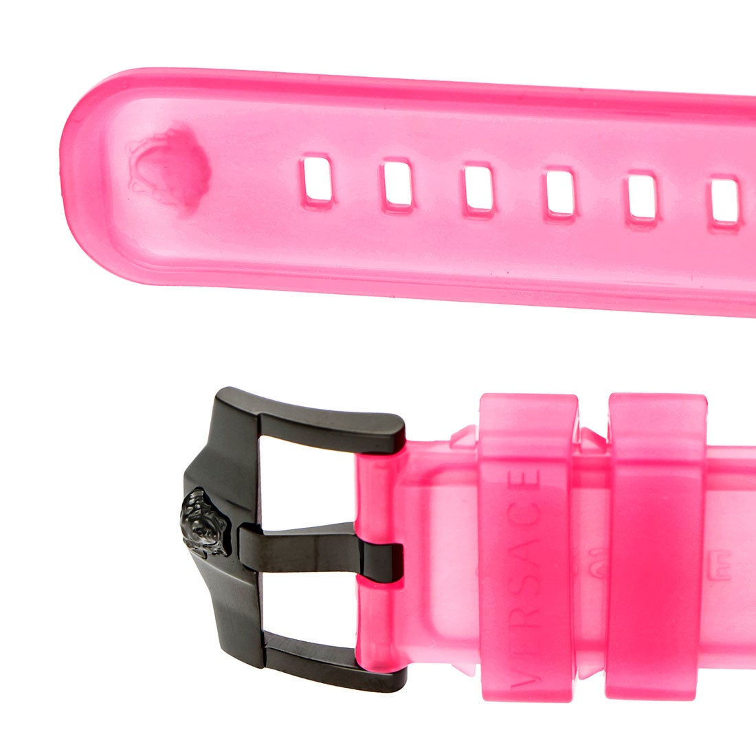  Shop Authentic Versace Icon Active Chronograph Quartz Black Dial Pink Rubber Strap Watch For Men - VEZ700221 - Luxxuri