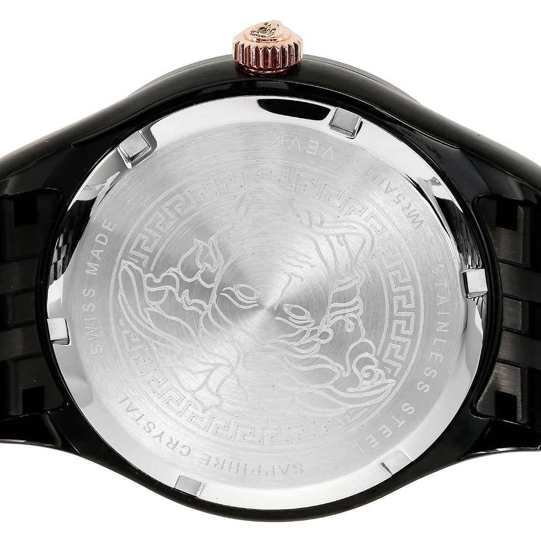  Shop Authentic Versace Hellenyium Analog Black Dial Black Steel Strap Watch For Men - VEVK00320 - Luxxuri